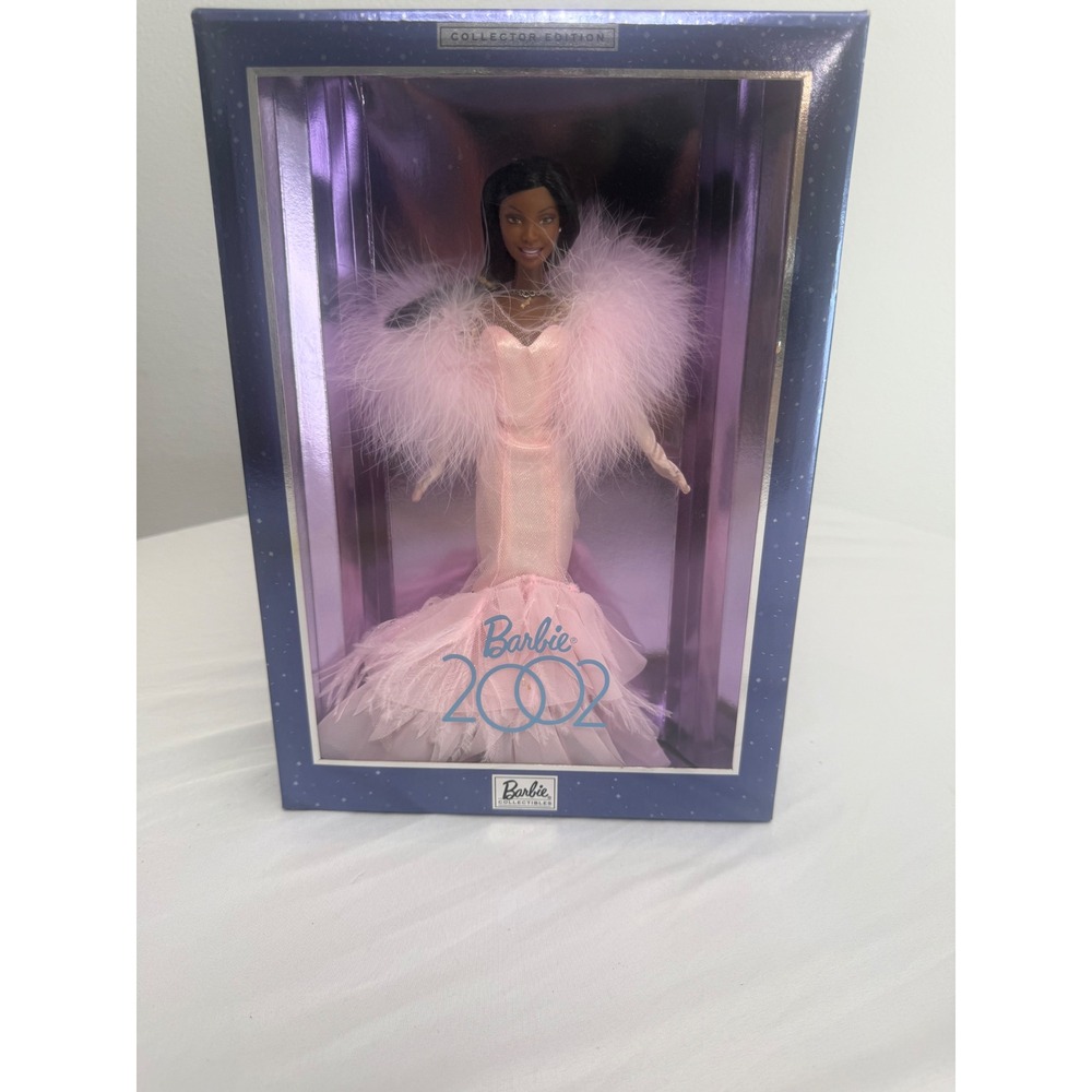 Barbie 2002 Collector Edition Doll African American Pink Gown Mattel 53975 NIB